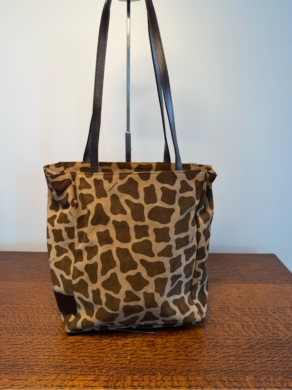 Roberto Coin Giraffe Print Canvas Tote Shoulder Bag